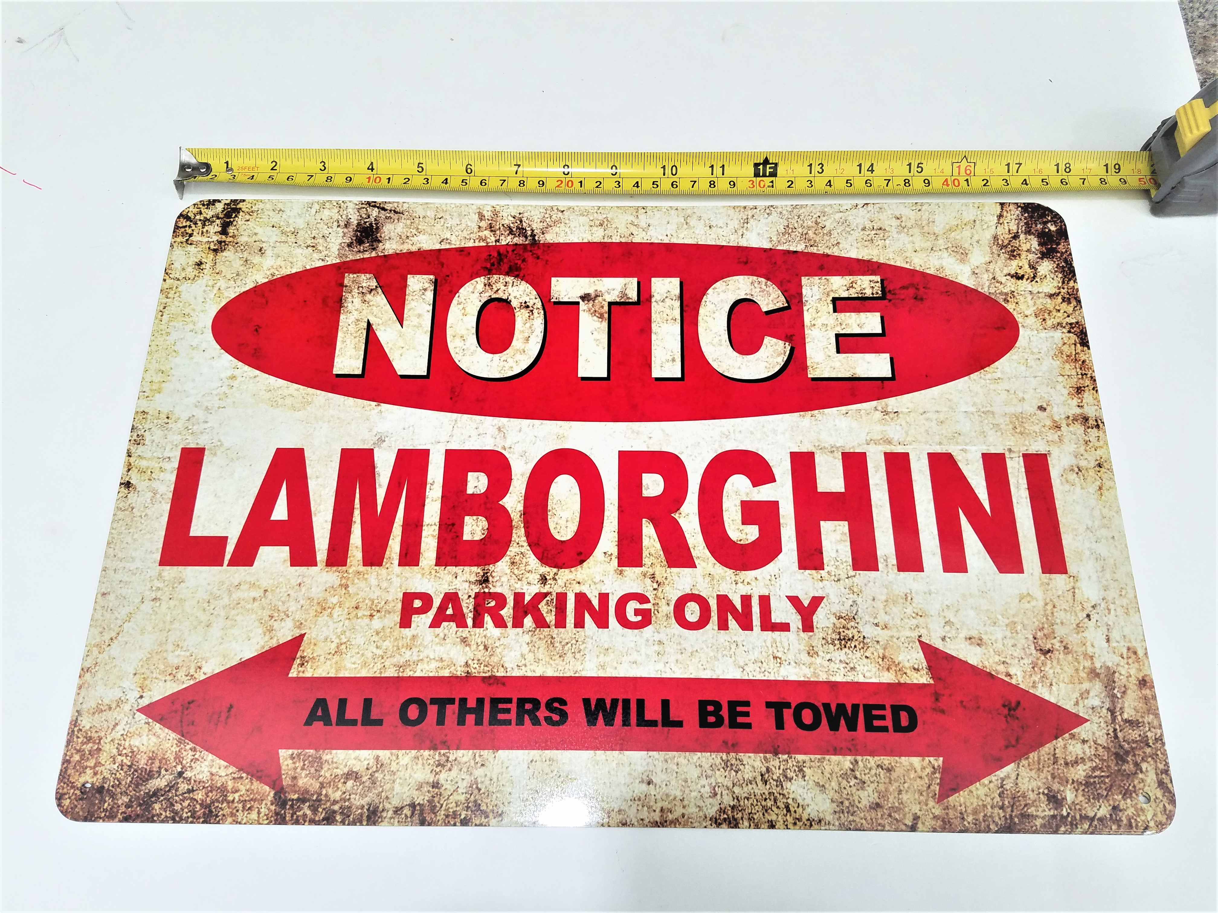 Blechschild 30 x 20 cm Warning Lamborghini Parking Only